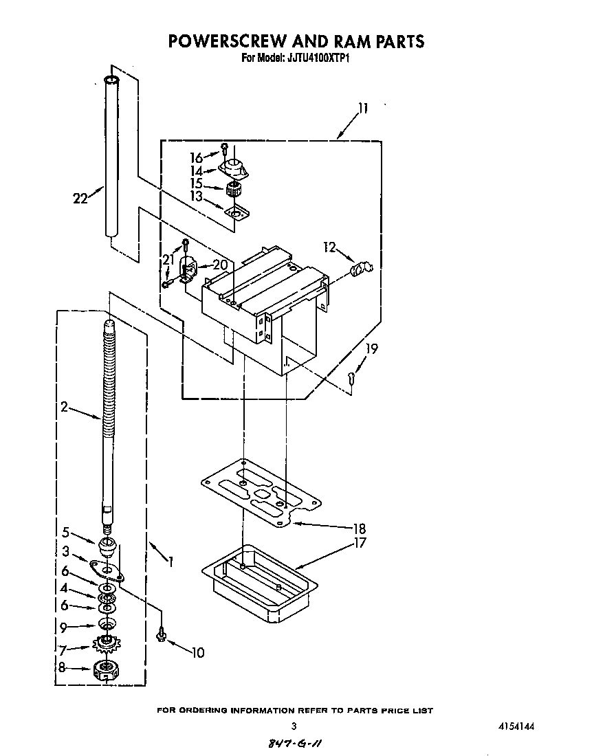 Power screw and ram