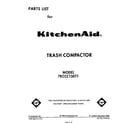 KitchenAid 7KCCC150T1 front cover diagram