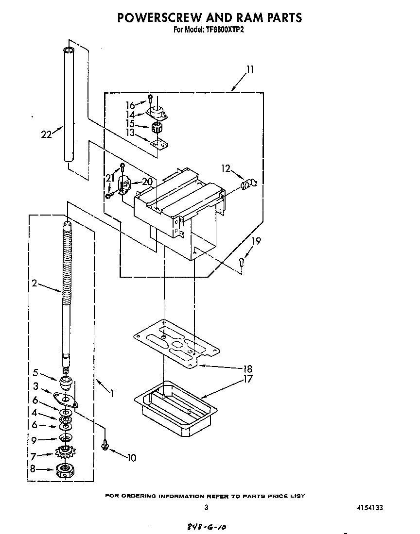 Power screw and ram
