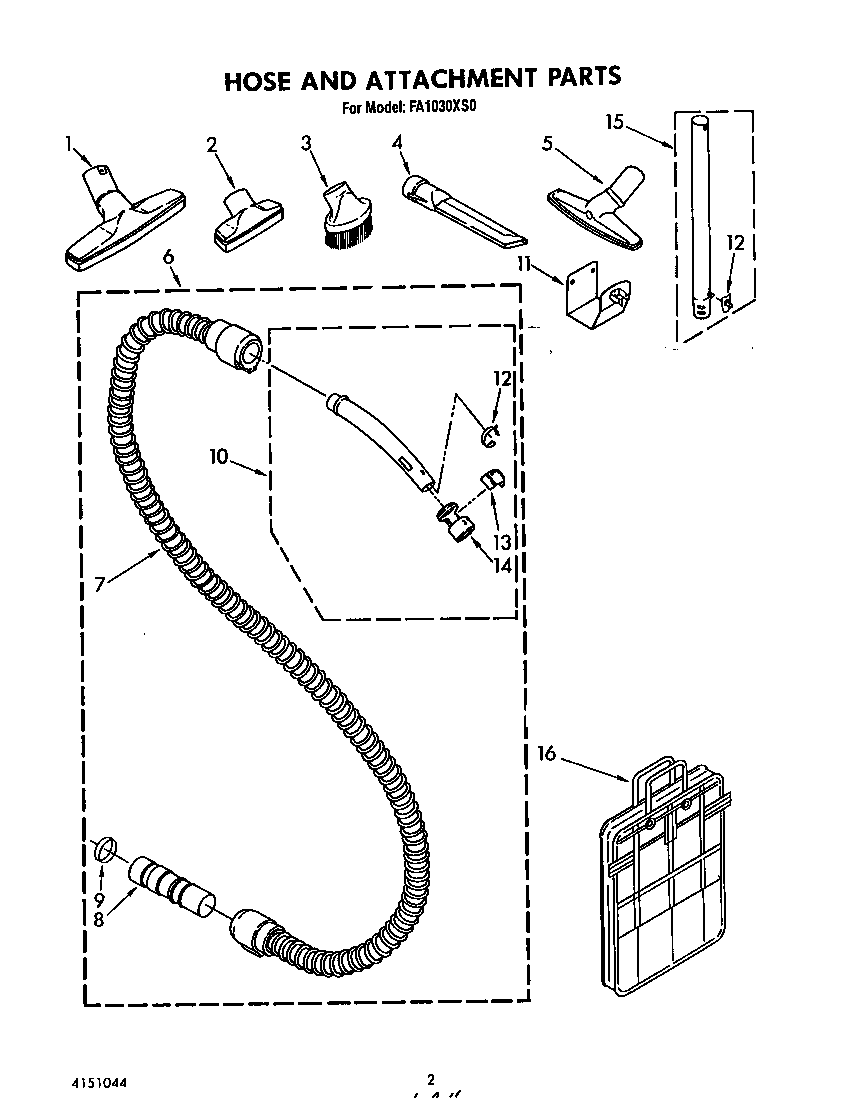 HOSE AND ATTACHMENT PARTS