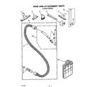 Whirlpool FA1030XS0 hose and attachment parts diagram