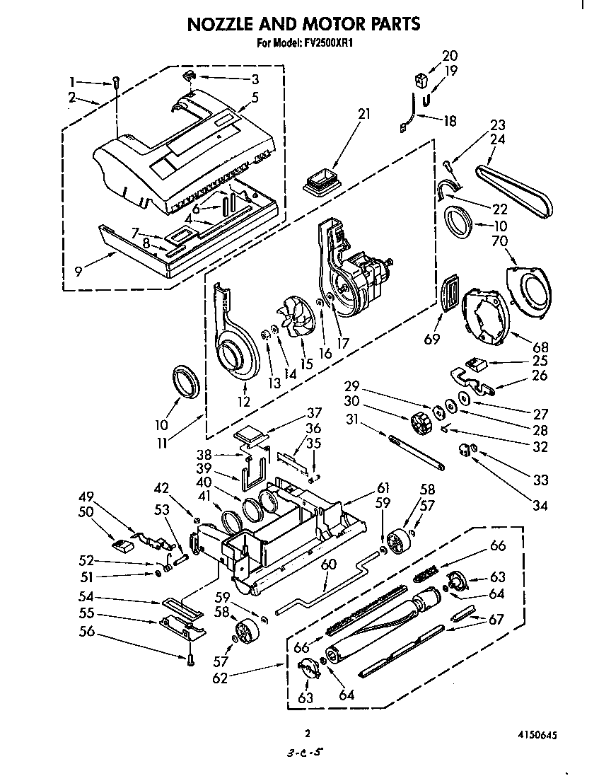 Nozzle and motor parts