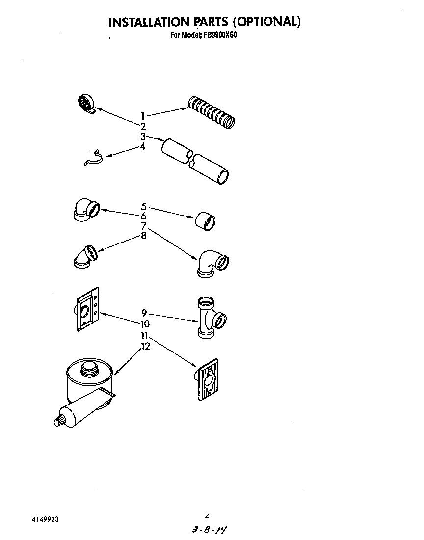 Optional installation parts