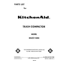 KitchenAid 4KUCC150S0 front cover diagram