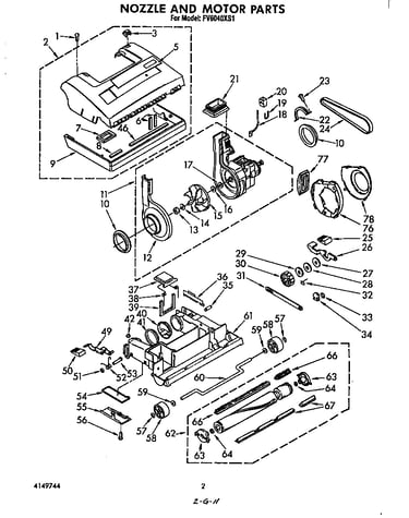 Nozzle and motor parts