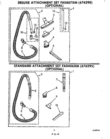 Deluxe and standard attachment sets