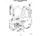 Whirlpool FV4000XS1 handle and bag housing diagram
