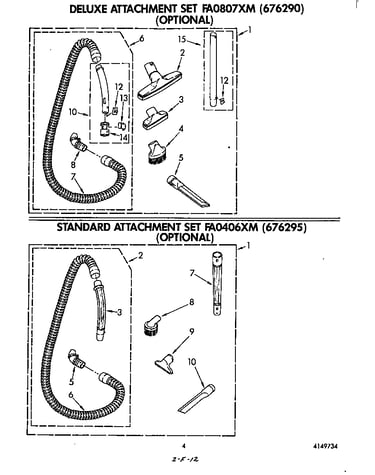 Deluxe and standard attachment sets