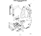 Whirlpool FV2000XS1 handle and bag housing diagram
