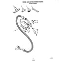 Whirlpool FC7500XS0 hose and attachment diagram