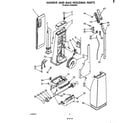 Whirlpool FV6040XS0 handle and bag housing diagram
