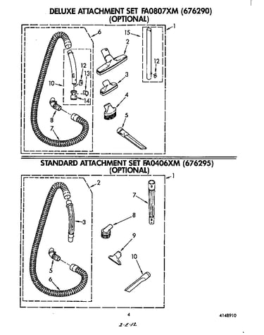Deluxe and standard attachment sets