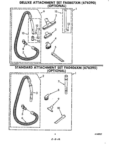 Deluxe and standard attchment sets