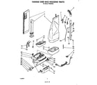 Whirlpool FV4000XS0 handle and bag housing diagram
