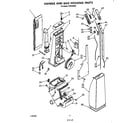 Whirlpool FV8100XS0 handle and bag housing diagram