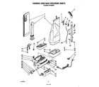 Whirlpool FV4100XR0 handle and bag housing parts diagram