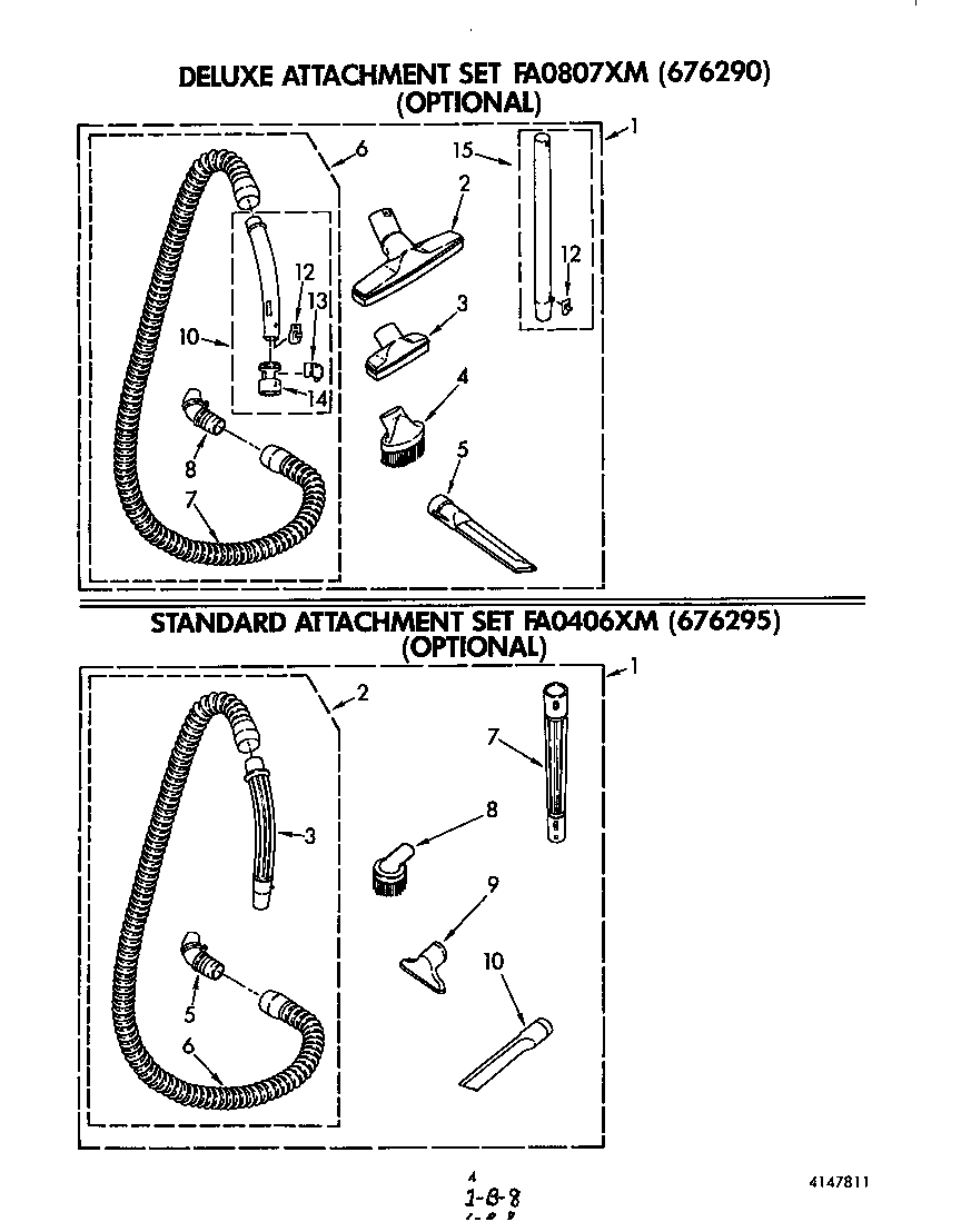 Deluxe and standard attachment sets