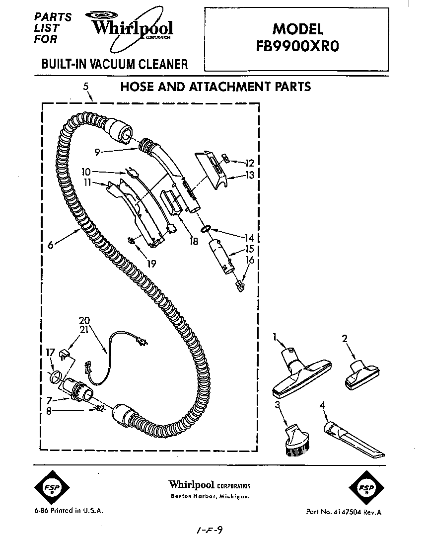 HOSE AND ATTACHMENTS