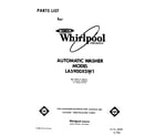 Whirlpool LA5900XSW1 front cover diagram