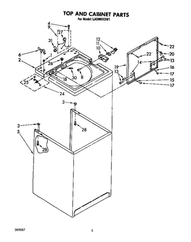 Top and cabinet
