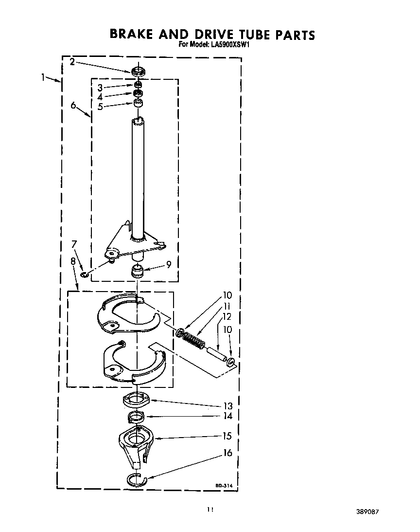 Brake and drive tube
