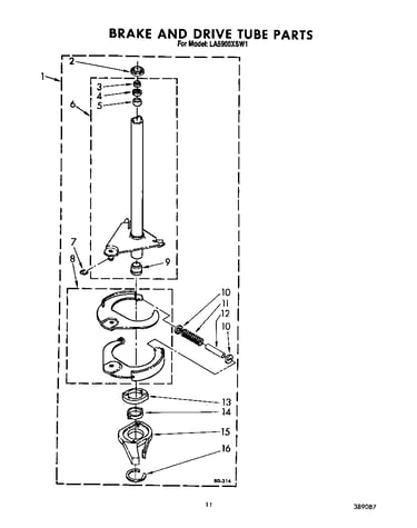 Brake and drive tube