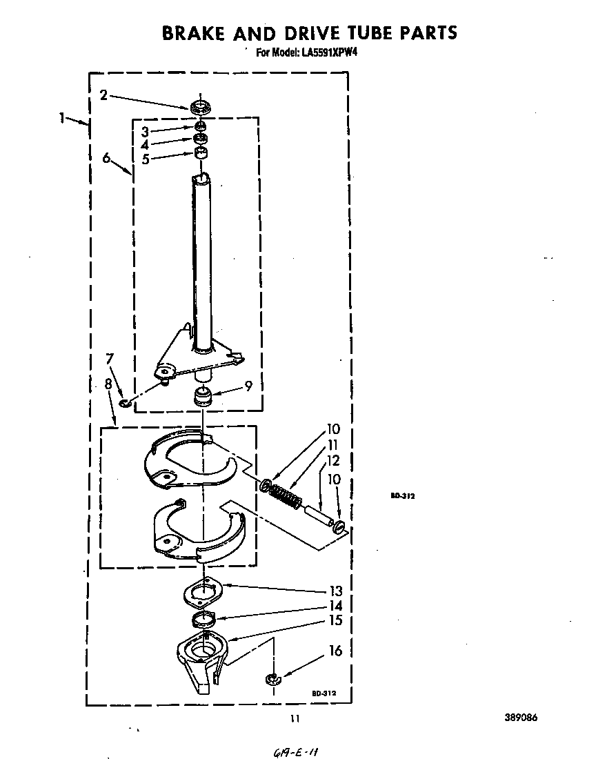 Brake and drive tube