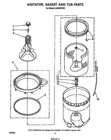 Agitator, basket and tub