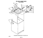 Whirlpool LA5000XPW5 top and cabinet diagram