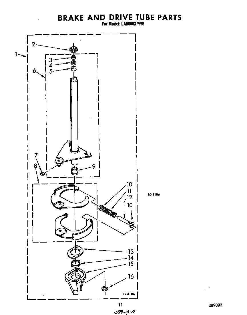 Brake and drive tube