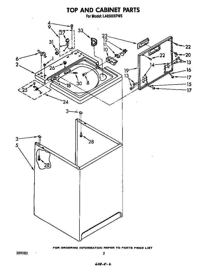 Top and cabinet