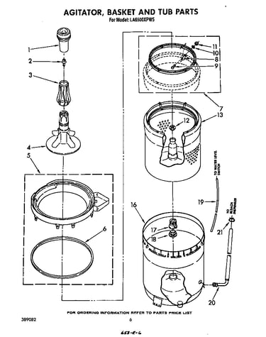 Agitator, basket and tub