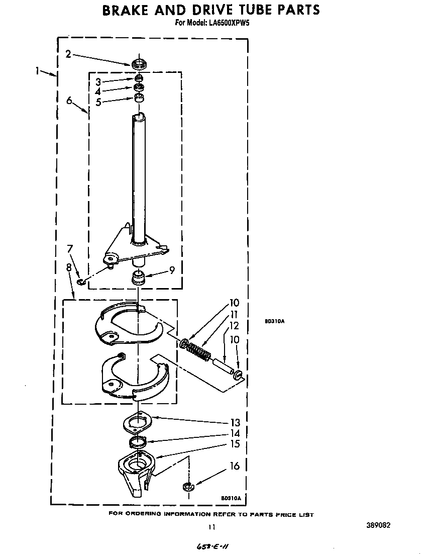 Brake and drive tube