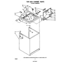 Whirlpool LA6400XPW5 top and cabinet diagram