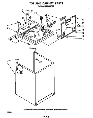 Top and cabinet