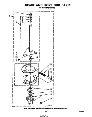 Brake and drive tube
