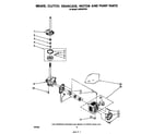 Whirlpool LA6300XPW5 brake, clutch, gearcase, motor and pump diagram