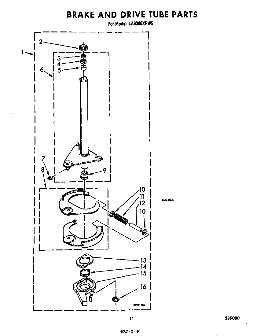 Brake and drive tube