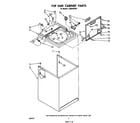 Whirlpool LA5600XPW5 top and cabinet diagram