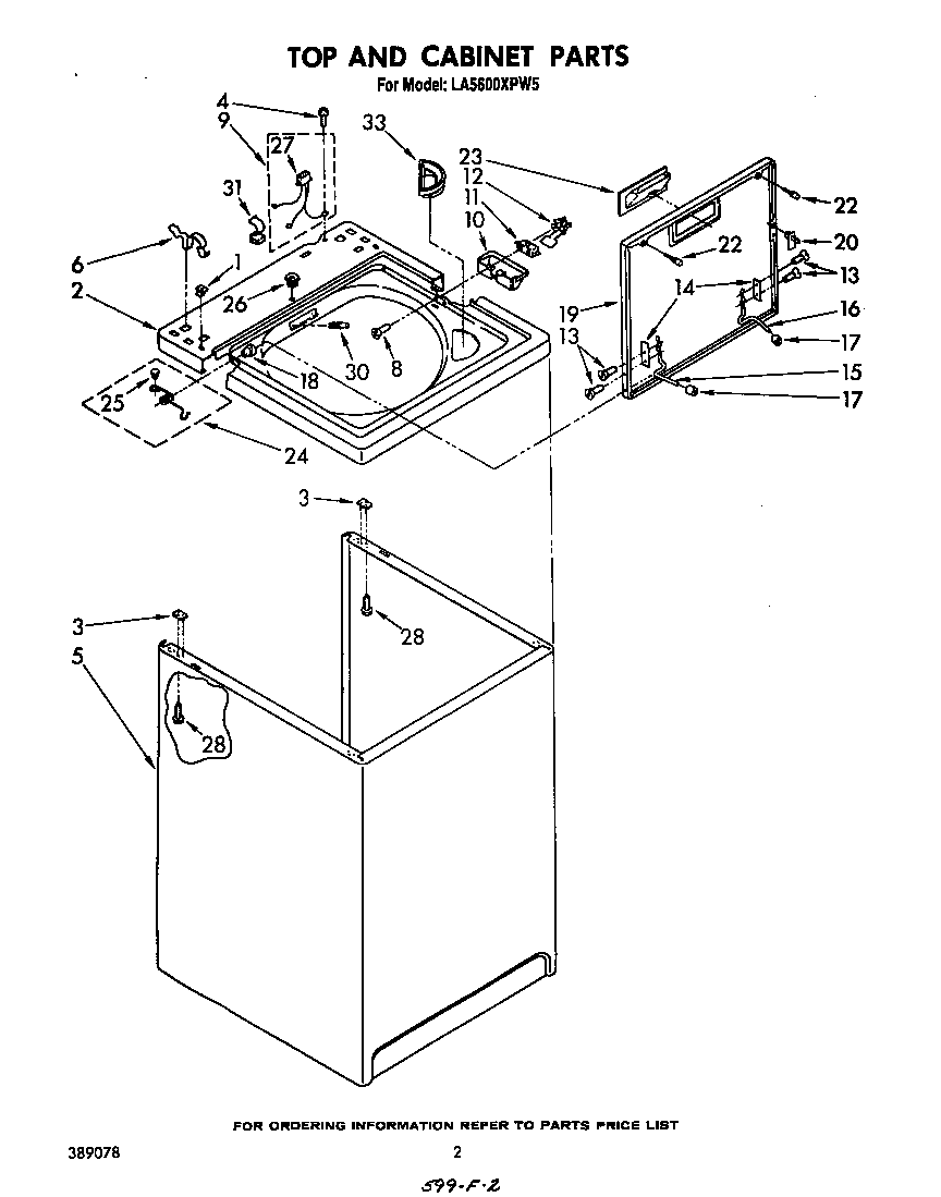 Top and cabinet