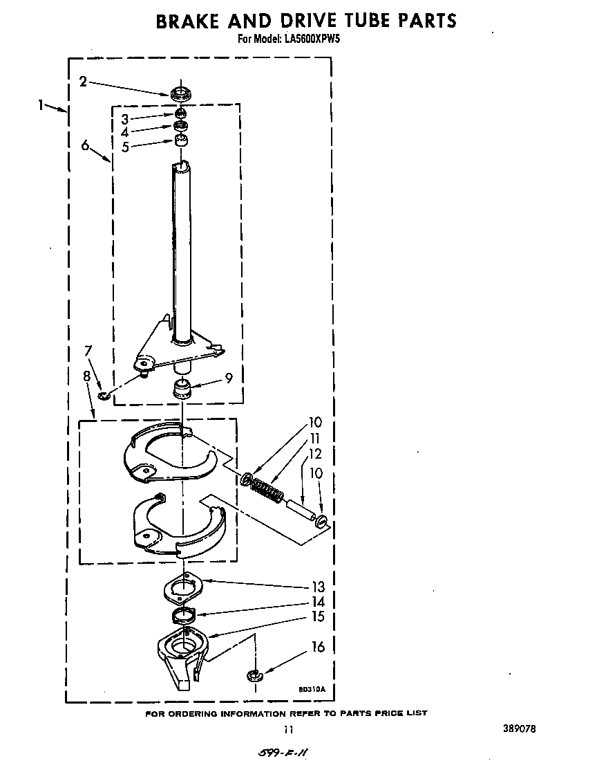 Brake and drive tube