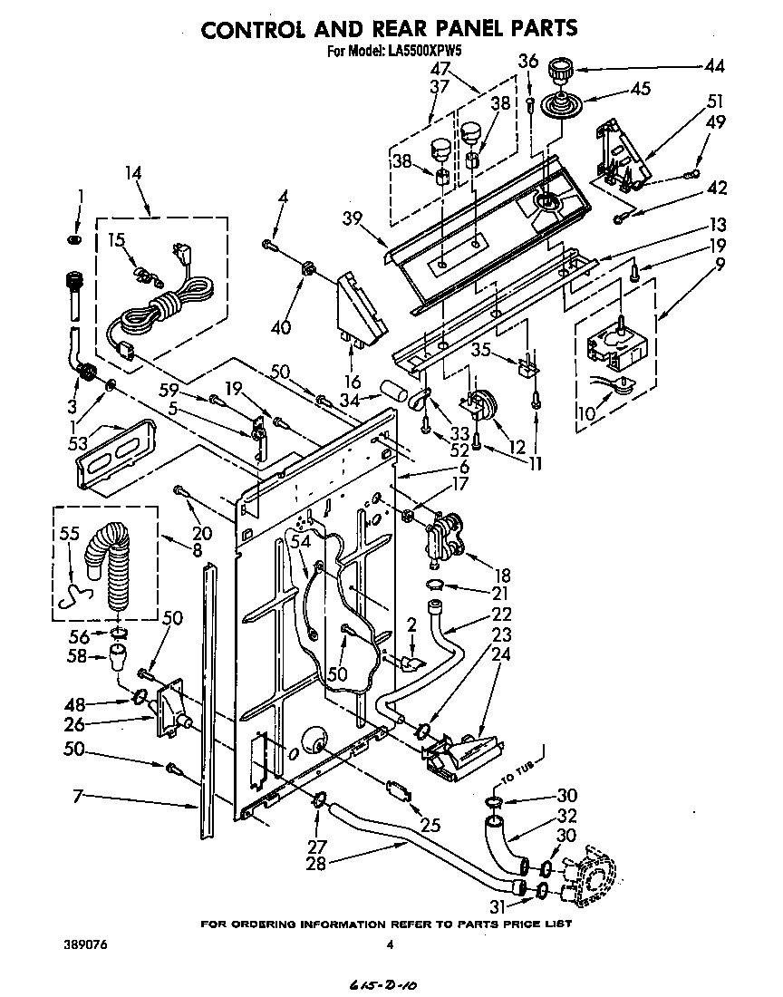 Control and rear panel