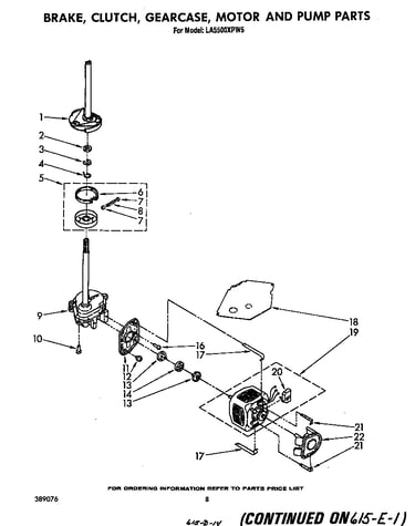 Brake, clutch, gearcase, motor, and pump