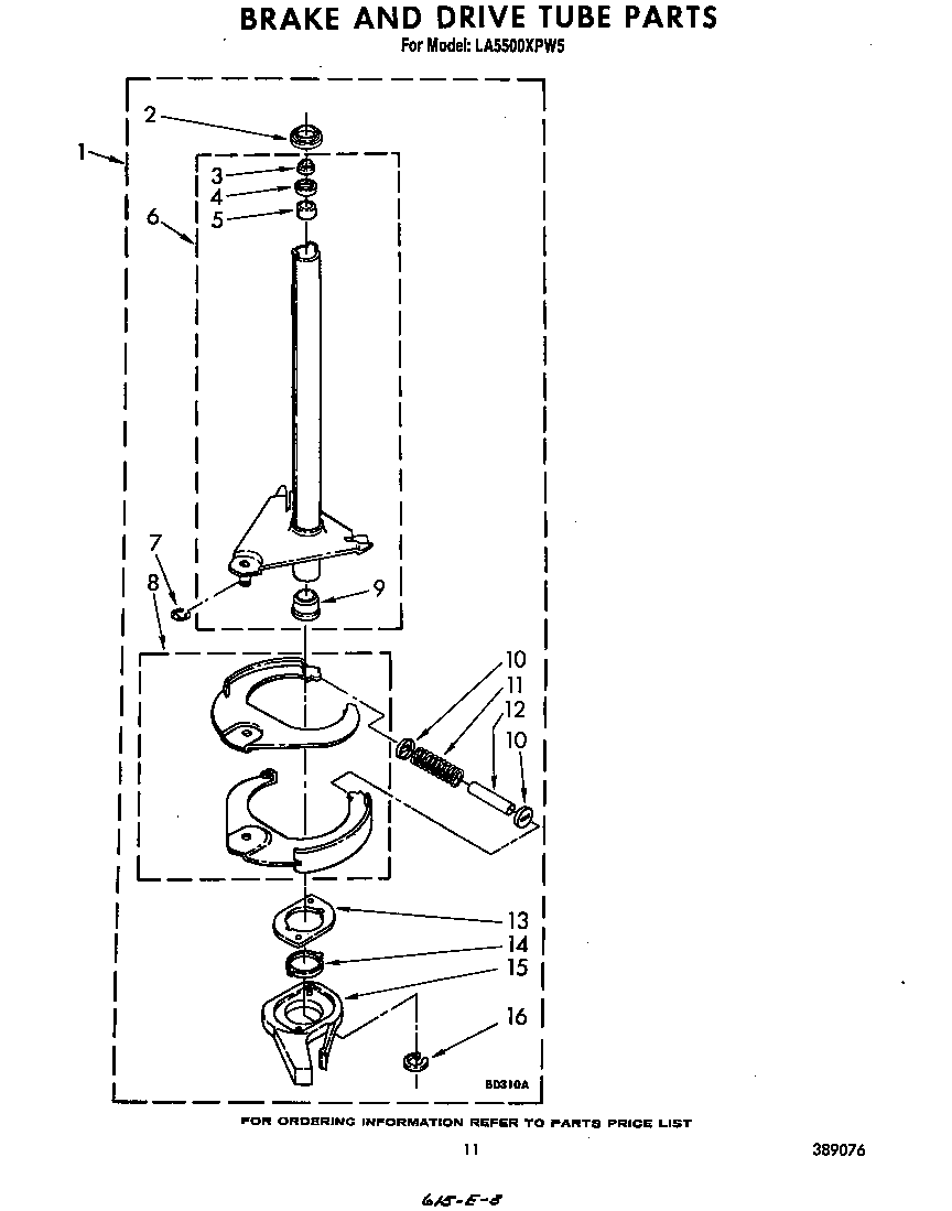 Brake and drive tube