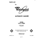 Whirlpool LA5311XPW3 front cover diagram