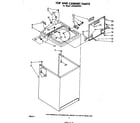 Whirlpool LA5590XPW1 top and cabinet diagram