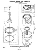 Agitator, basket and tub