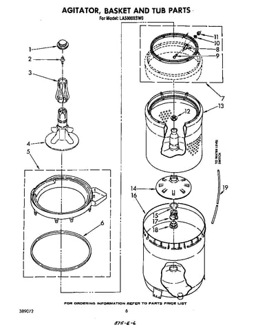 Agitator, basket and tub