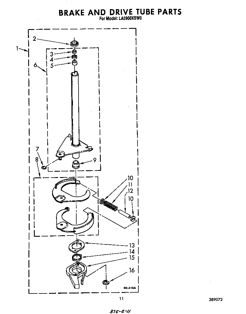 Brake and drive tube