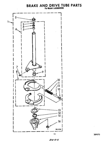 Brake and drive tube